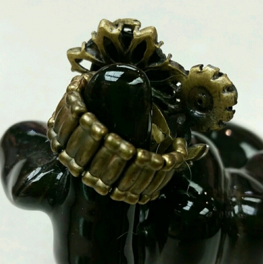 Owl & Roses Crystal Ring - Picture 2 of 3